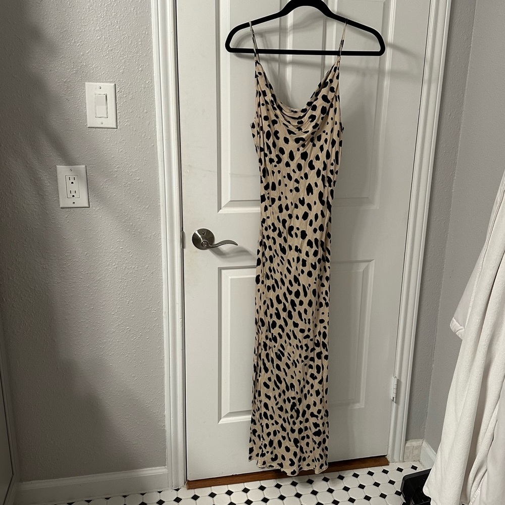 Leopard Midi Slip Dress